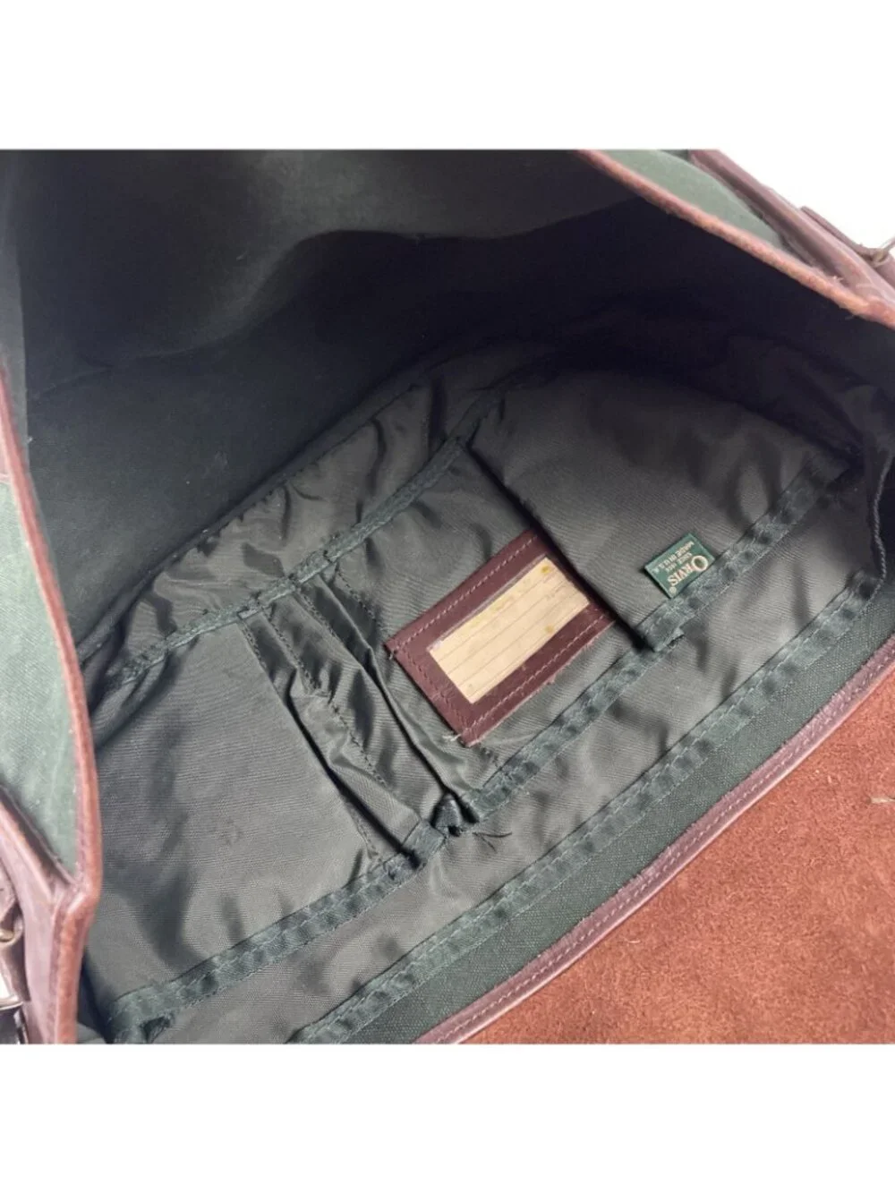 Vintage Orvis Battenkill Canvas Leather Briefcase Messenger Bag Shoulder Strap